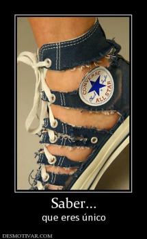 Saber... que eres único