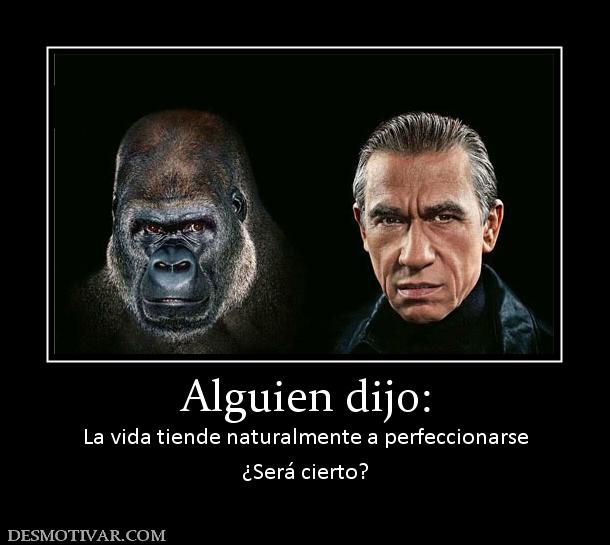 Alguien dijo: La vida tiende naturalmente a perfeccionarse ¿Será cierto?
