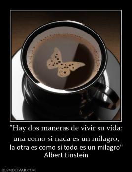 una como si nada es un milagro, la otra es como si todo es un milagro Albert Einstein