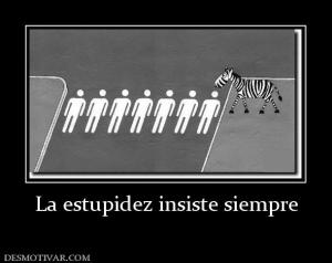 La estupidez insiste siempre