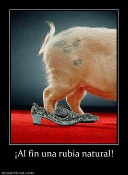 ¡Al fin una rubia natural!