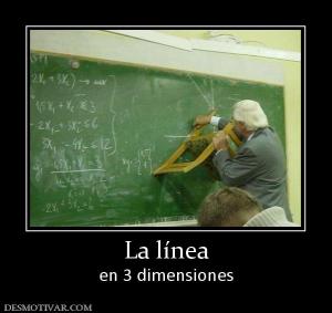 La línea en 3 dimensiones