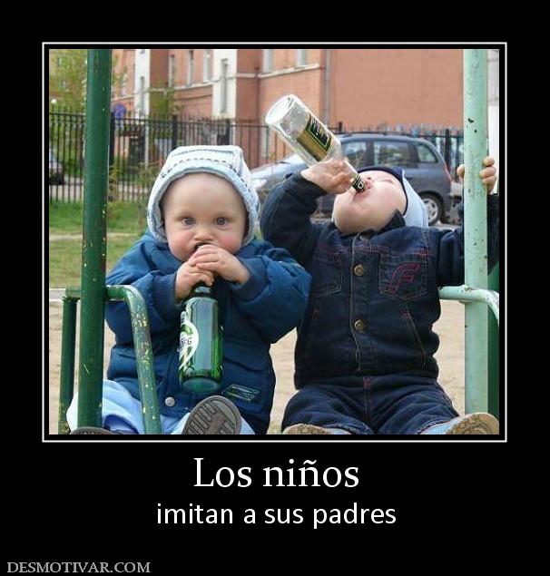 Los niños imitan a sus padres