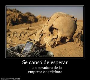 Se cansó de esperar a la operadora de la empresa de teléfono