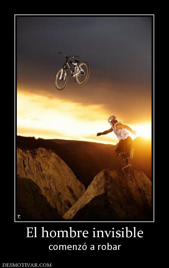 El hombre invisible comenzó a robar
