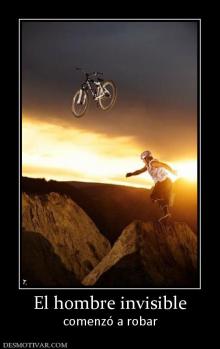 El hombre invisible comenzó a robar