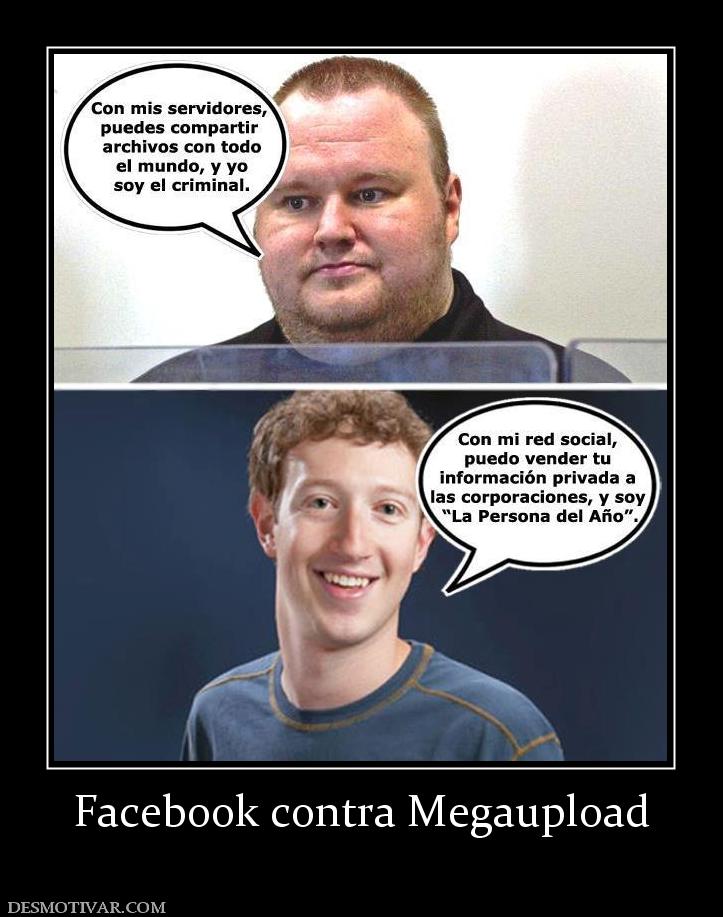 Facebook contra Megaupload
