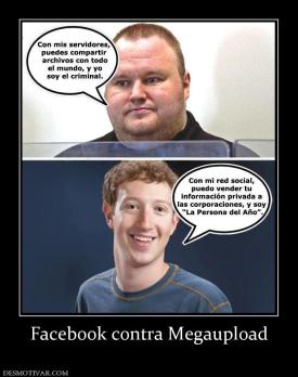 Facebook contra Megaupload