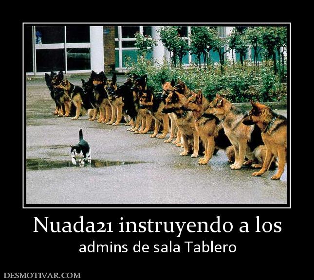 Nuada21 instruyendo a los admins de sala Tablero