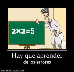 Hay que aprender de los errores