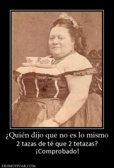 ¿Quién dijo que no es lo mismo 2 tazas de té que 2 tetazas? ¡Comprobado!