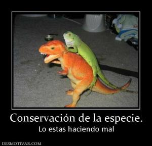 Conservación de la especie. Lo estas haciendo mal