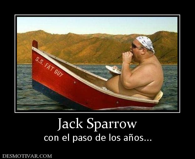 Jack Sparrow con el paso de los años...