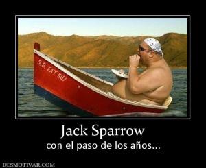 Jack Sparrow con el paso de los años...