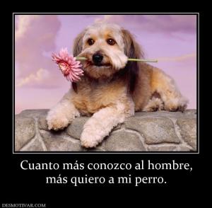 Cuanto más conozco al hombre, más quiero a mi perro.