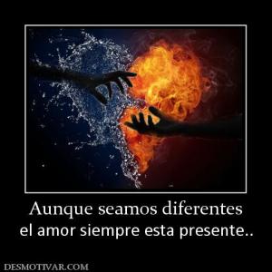 Aunque seamos diferentes el amor siempre esta presente..