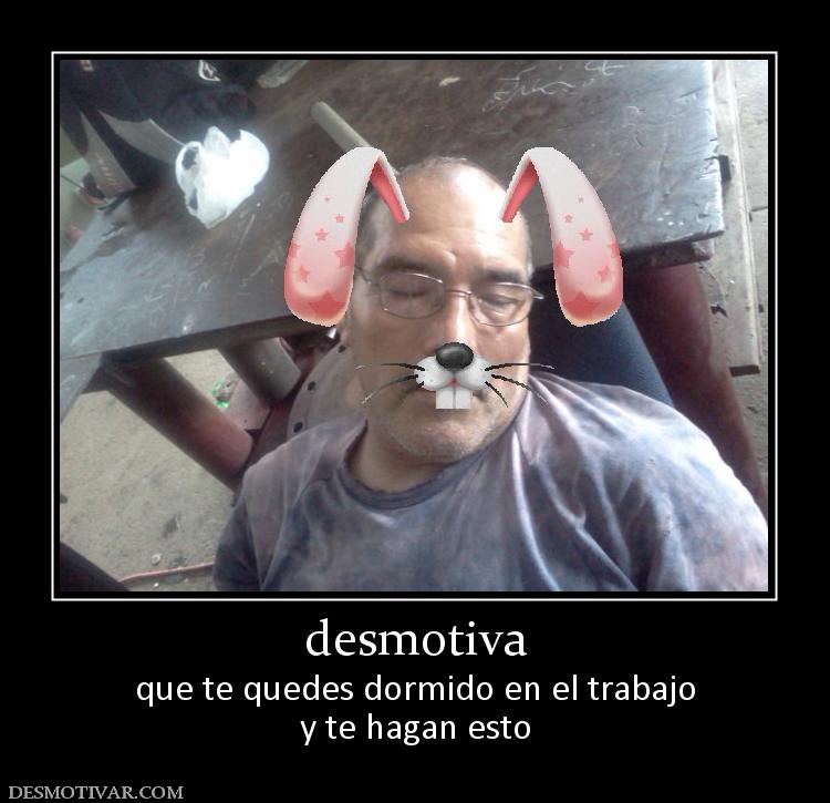 desmotiva que te quedes dormido en el trabajo y te hagan esto