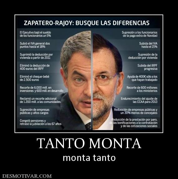 Desmotivaciones TANTO MONTA monta tanto