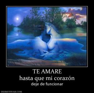 TE AMARE hasta que mi corazón  deje de funcionar