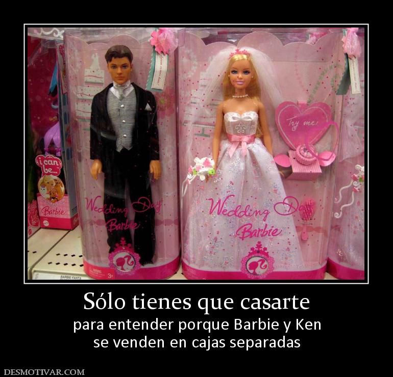 Sólo tienes que casarte para entender porque Barbie y Ken se venden en cajas separadas