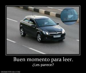 Buen momento para leer. ¿Les parece?