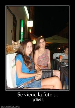 Se viene la foto ... ¡Click!