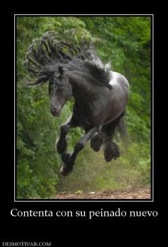 Contenta con su peinado nuevo