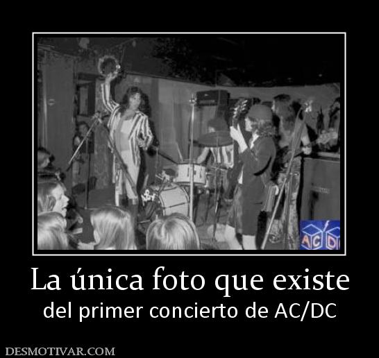 La única foto que existe del primer concierto de AC/DC